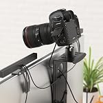 HumanCentric DSLR Moniteur Monitor Mount Small, Support de caméra de bureau, Webcam léger, Étagère Microphone pour moniteur VESA Bras, remplacer les trépieds à pince, 100x100mm Modèles, Aluminium, Matériel inclus