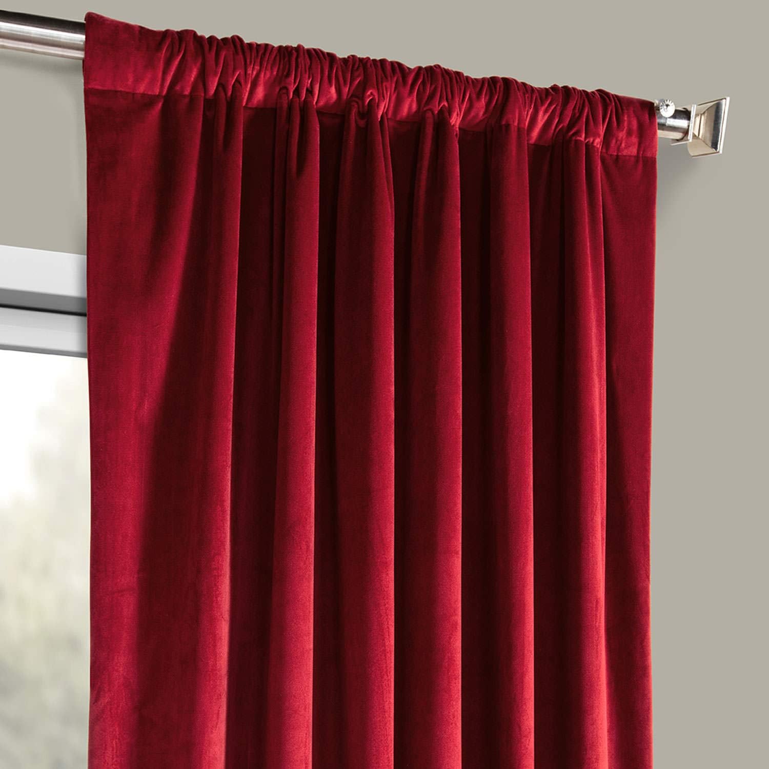 Blасk Frіdау - 70% оƒƒ HPD Half Price Drapes VPYC Heritage Plush Velvet Curtain (1 Panel), 50 X 96, Cinema Red