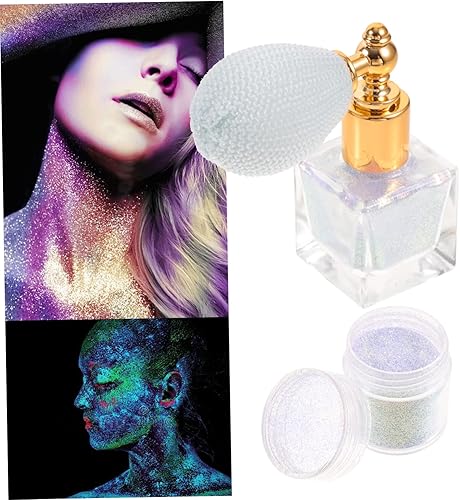 Miniatura 5 de Set de spray corporal con purpurina luminosa en polvo iluminador en aerosol iridiscente con purpurina para mujeres