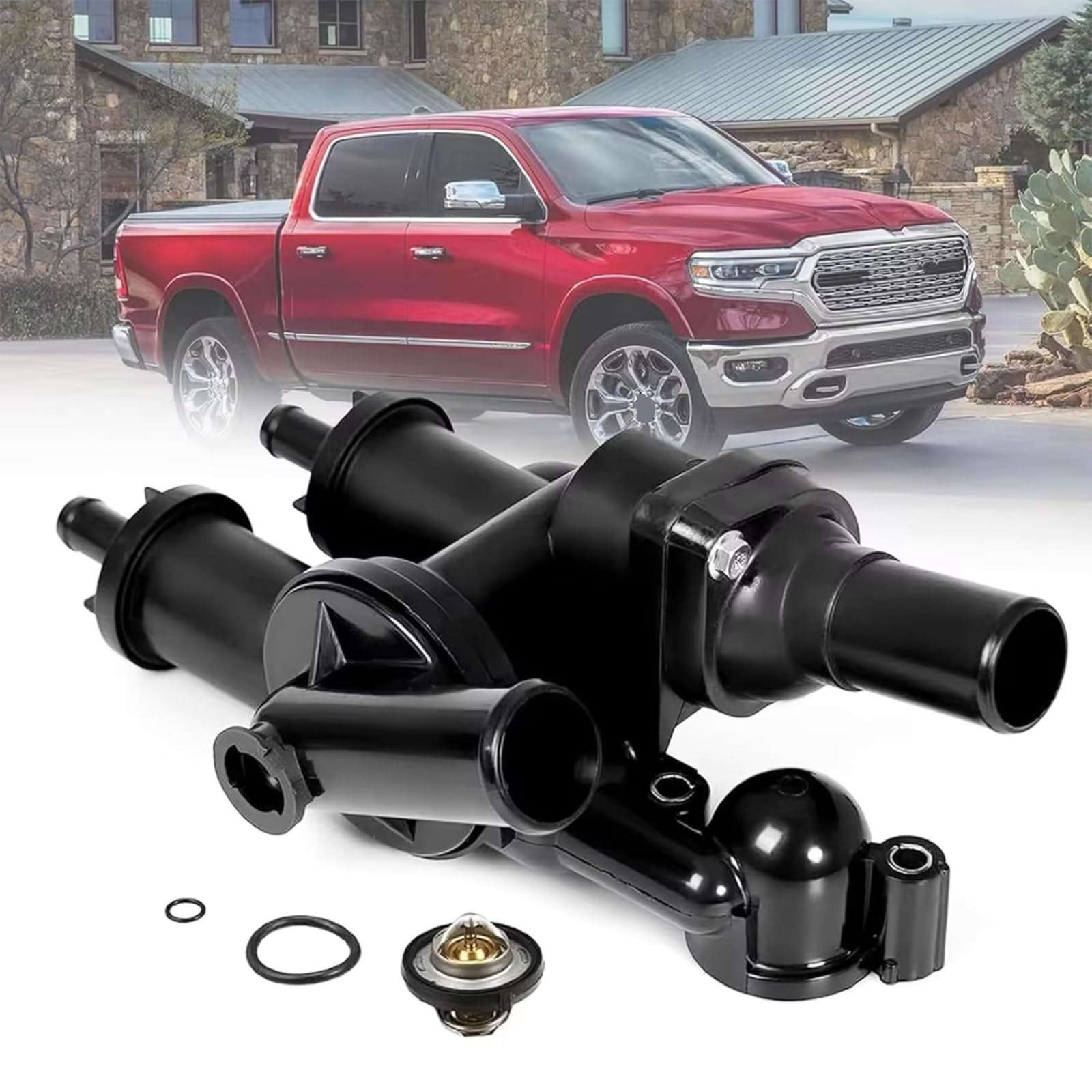 Custodia Termostato Liquido Raffreddamento 902-319 Compatibile Con Jeep Per Compass Per Patriot 2009 2010 2011 2012 2013 2014 2015 2016 2017 68003582AB Refrigerante Termostato auto