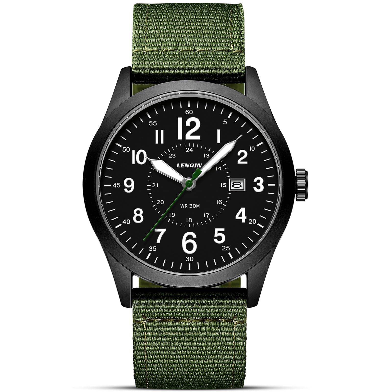 LN LENQIN Reloj Hombre Relojes Militares Relojes Analógicos De Cuarzo para Hombres Relojes De Pulsera Impermeables con Fecha Reloj Deportivo Táctico Militar Correa De Nailon