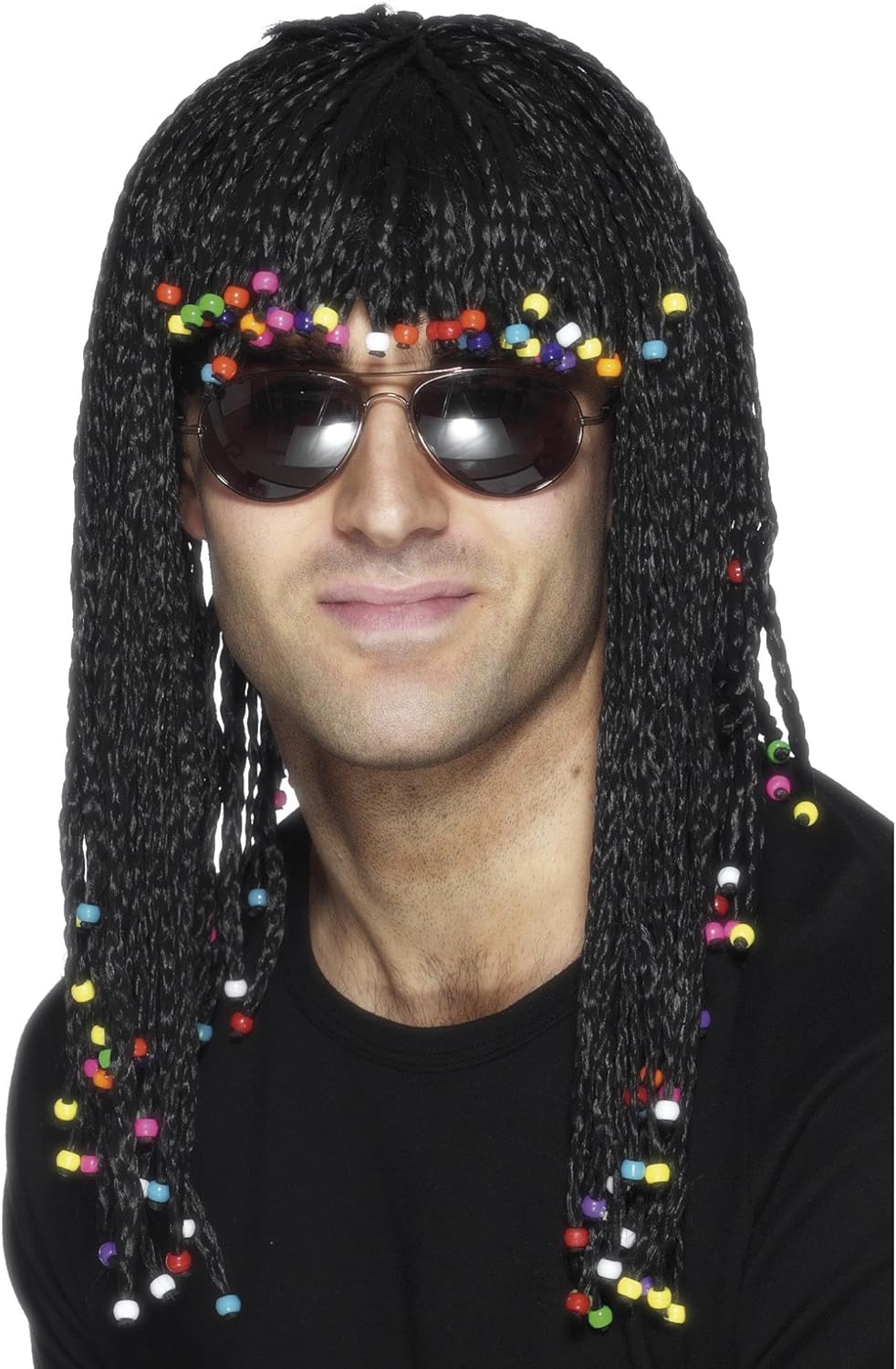 Smiffy's Men's Braided Wig with Beads