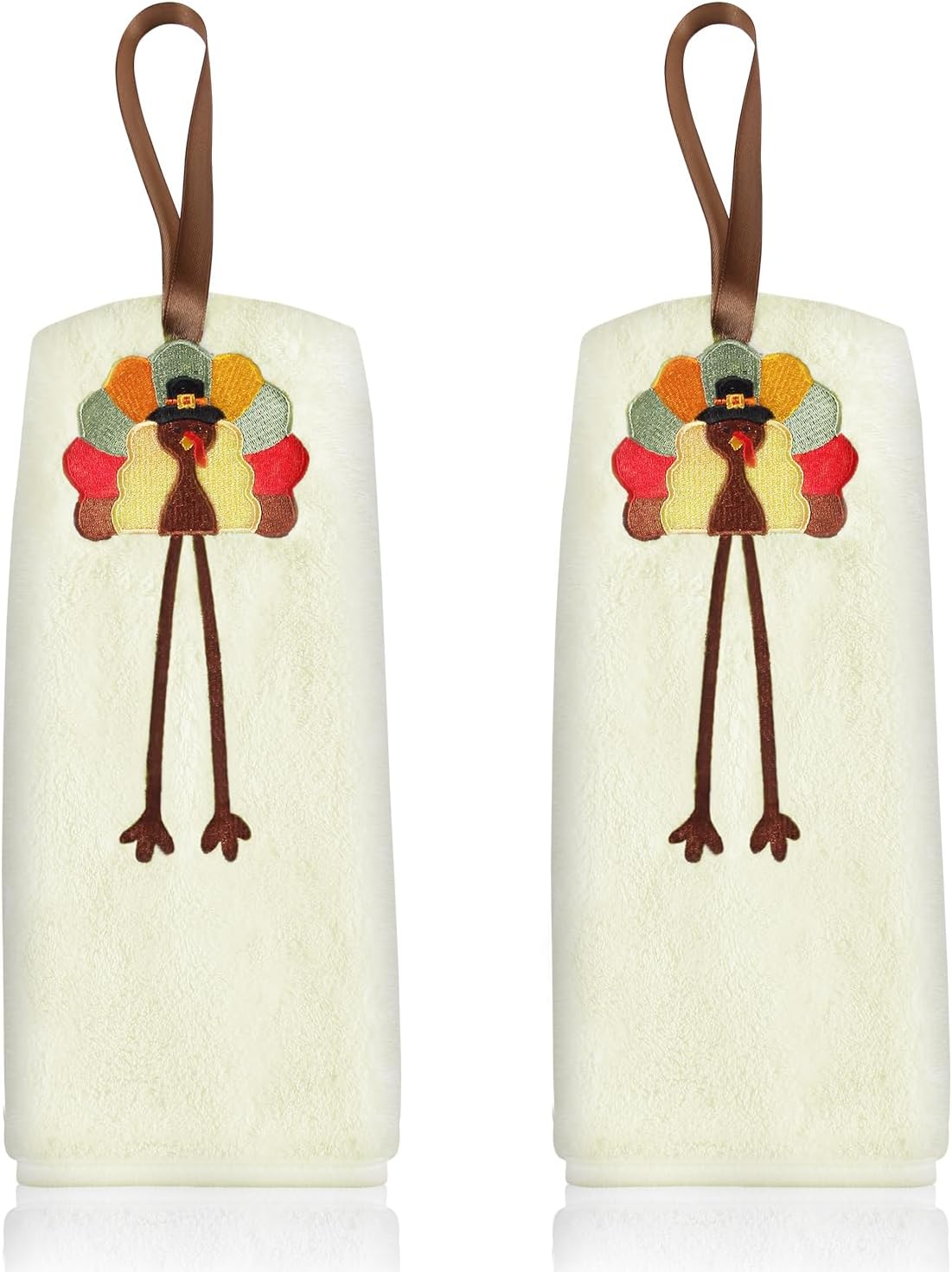 Amazon.com: Quera 2 Pack Hand Towels Thanksgiving Turkey Fall Kitchen ...