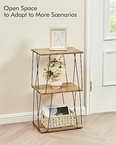 Miniatura 6 de Mesa auxiliar alta, mesa auxiliar pequeña, mesa de entrada de 29 pulgadas de alto, mesita de noche para sala de estar, dormitorio y oficina, gris y