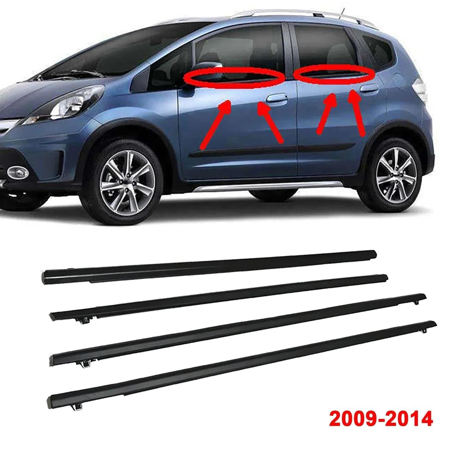 Guarnizione In Gomma Per Fit Laterali Auto, Tenuta Per Modelli 2009-2014 Gomma