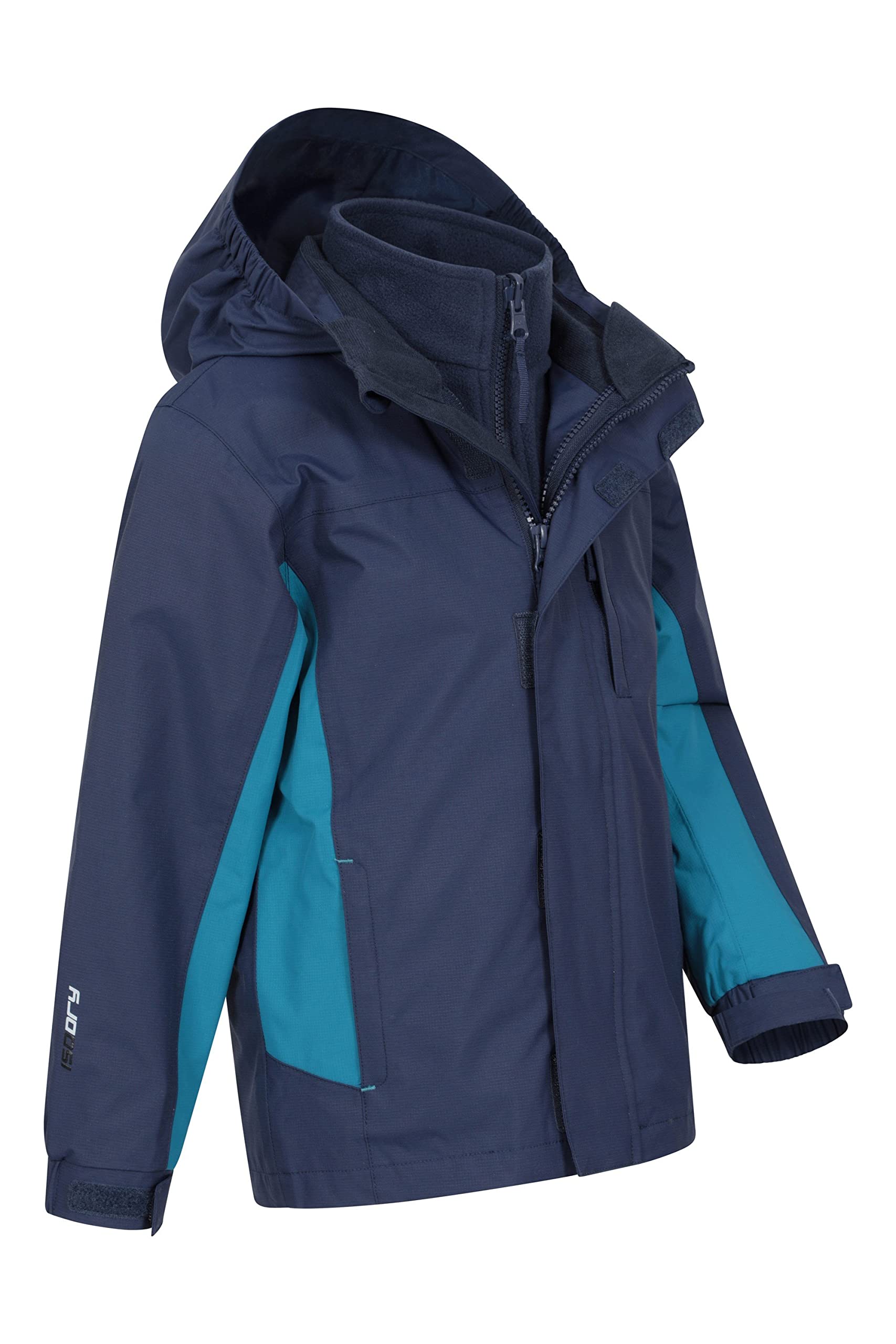 Mountain Warehouse Veste Enfant Fille Garçon 3 en 1 Intérieur Polaire Amovible Capuche Cannonball