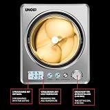 Unold Ice Cream Maker Profi Plus 48880 - Perfect for Ice Cream, Gelato, Sorbet & Frozen Yoghurt - Ready in 30 mins - 2.5L Stainless Steel Bowl - Fully Automatic Self Cooling - 180W Electric Compressor - 5
