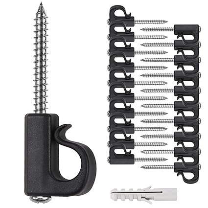 Besthouse Pack of 20 Q-Hanger, Christmas Lights Hanger Hooks Easy Release Outdoor Wire and Fairy Lights Christmas Light House Garage New Year Party Led Fairy Lights