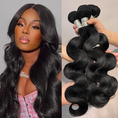 Paquetes de cabello humano brasileño ondulado 10A, 3 manojos de 18, 20, 22 pulgadas, 100% sin procesar, cabello humano virgen brasileño, ondulado,