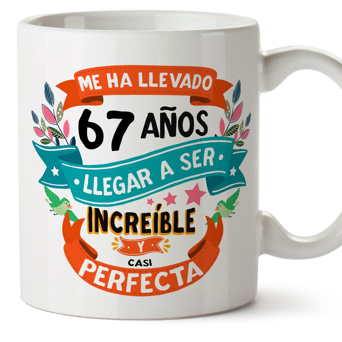 MUGFFINS Taza 80 Cumpleaños - "Me ha llevado 80 años llegar a ser increíble y casi perfecto - Regalos Desayuno Feliz Cumpleaños — view 147
