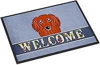 Vista 83 de Caroline's Treasures BB1449JMAT - Tapete de bienvenida de carlino negro, 24 x 36 pulgadas, tapete azul para puerta delantera, para interiores