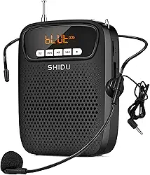 Conjunto de mini amplificador de voz portátil com fio e microfone para professores 15W recarregável leve microfone pessoal para sala de aula, guias turísticos, instrutores e apresentações