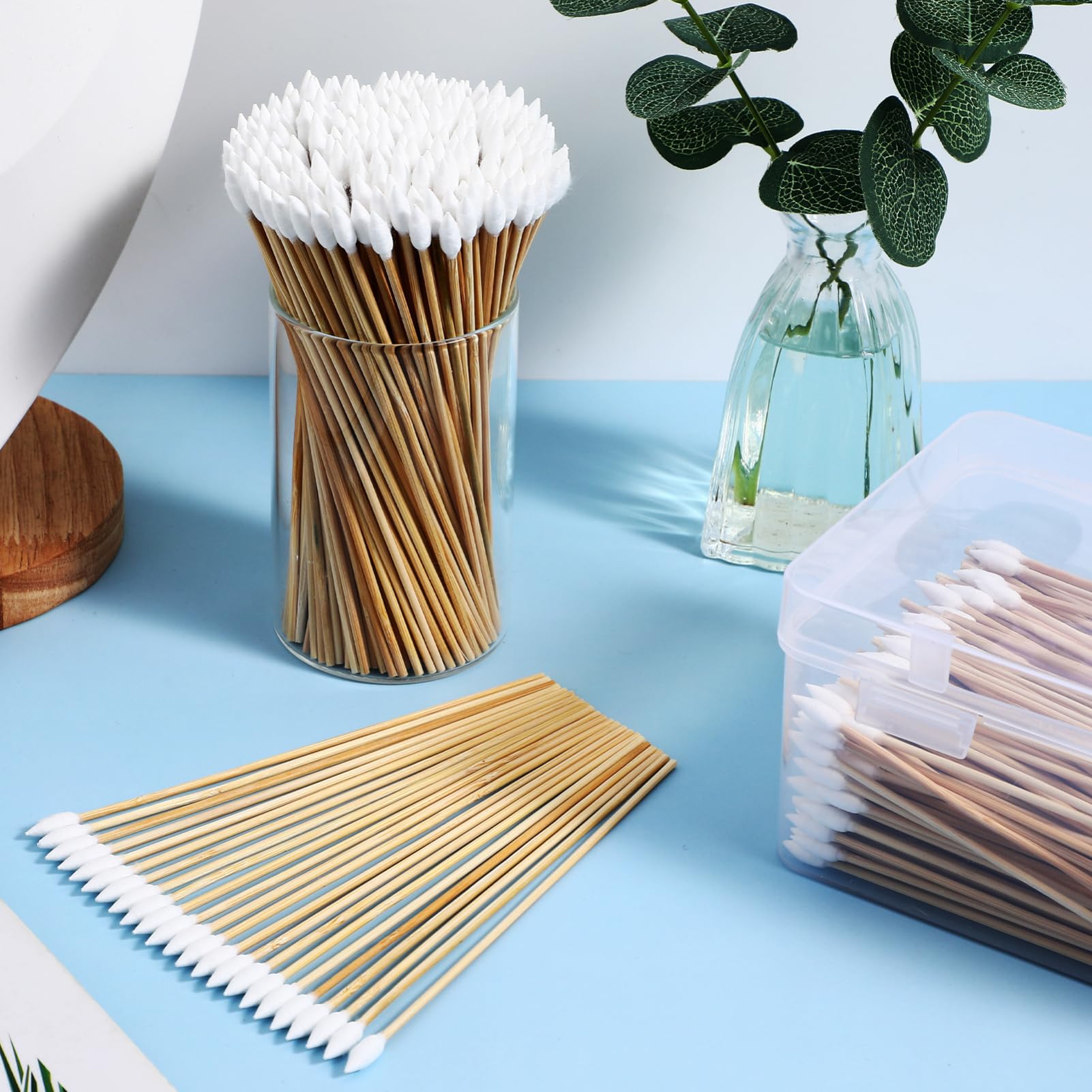 5 Series Bastoncillos De Algodón De Precisión Hisopos Eliminación Baño Palos Aplicadores De Maquillaje Herramientas De Limpieza De Auriculares Madera 500 Piezas X 5