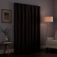 Vista 8 de ECLIPSE Kendall Modern Blackout Thermal Rod Pocket Window Curtain for Bedroom or Living Room (1 Panel), 42" x 54", Lemon