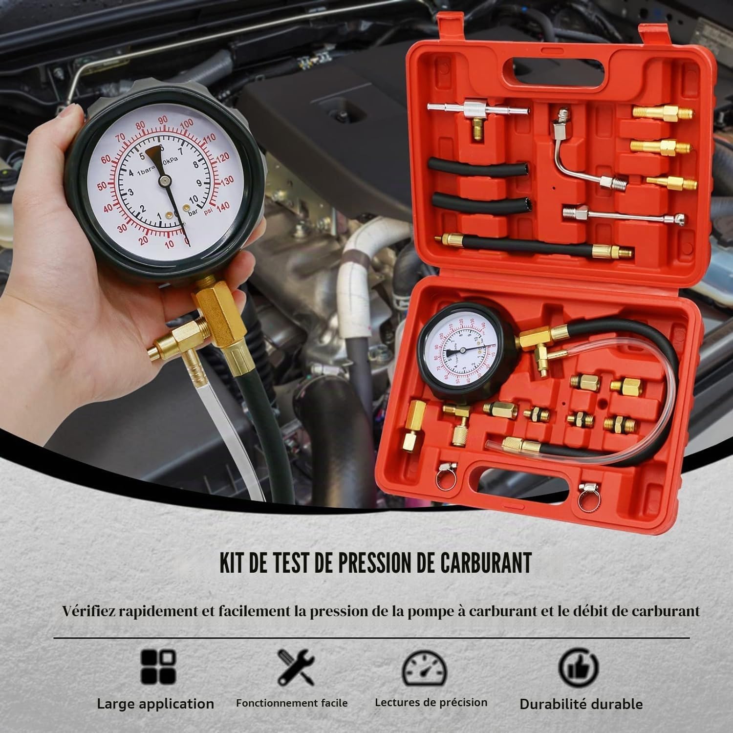 Testeur de pression de carburant moteur (TU-114)