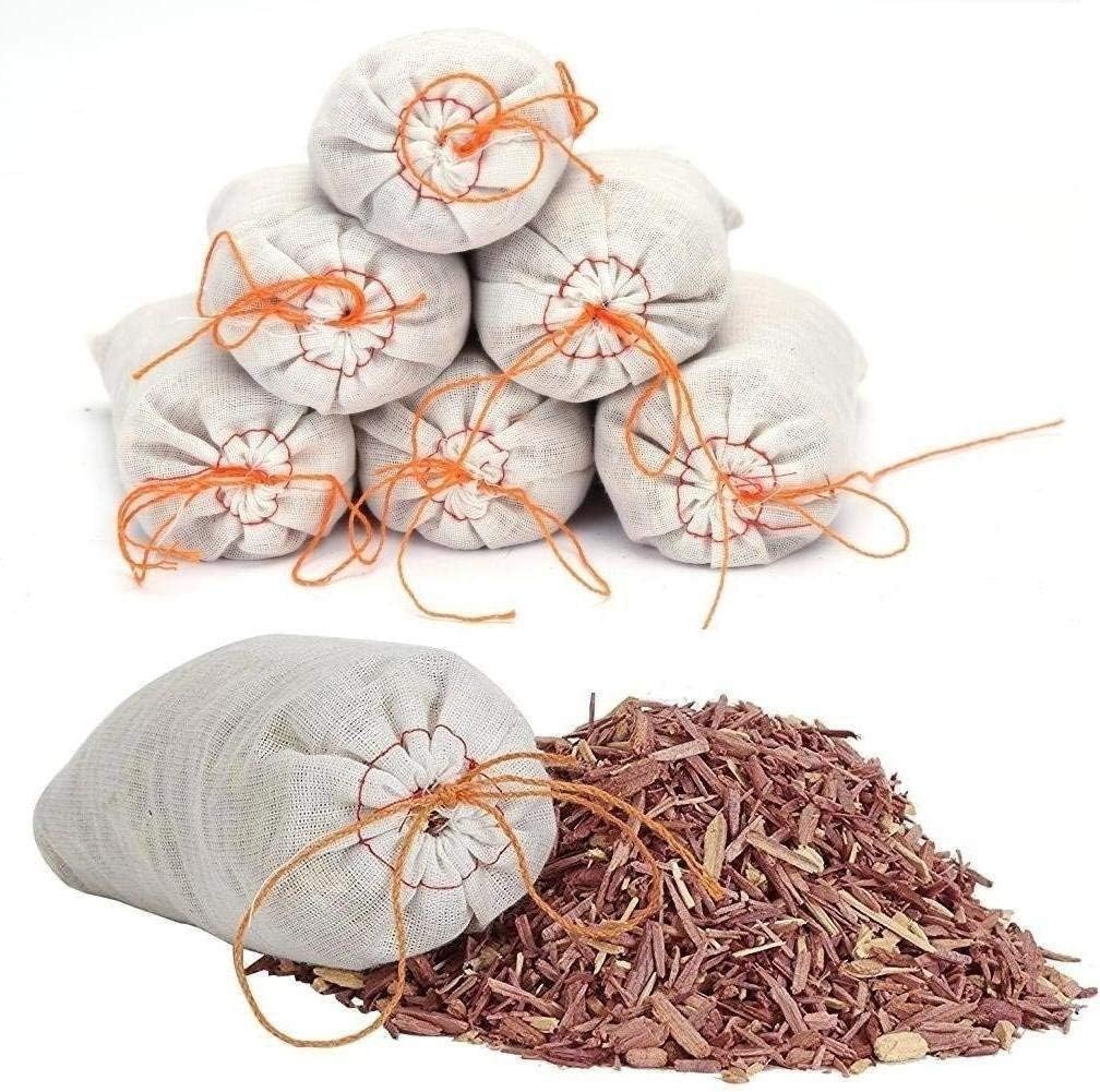 Venxic Cedar Chips 6 Bags, Aromatic Cedar Wood Chip Sachets Bag for Clothes Storage Closet and Drawers Air Freshener Shoe Deodorizer