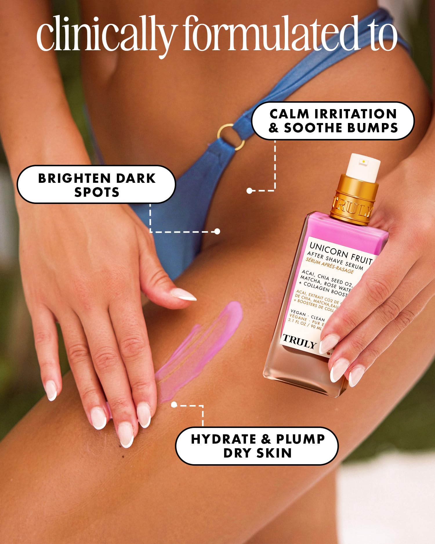 Truly Luxury After Shave Serum | Soothing & Hydrating Post Shave Treatment to Prevent Ingrown Hair For Smooth, Irritation-Free Skin: Unicorn Fruit 3.1 Fl Oz