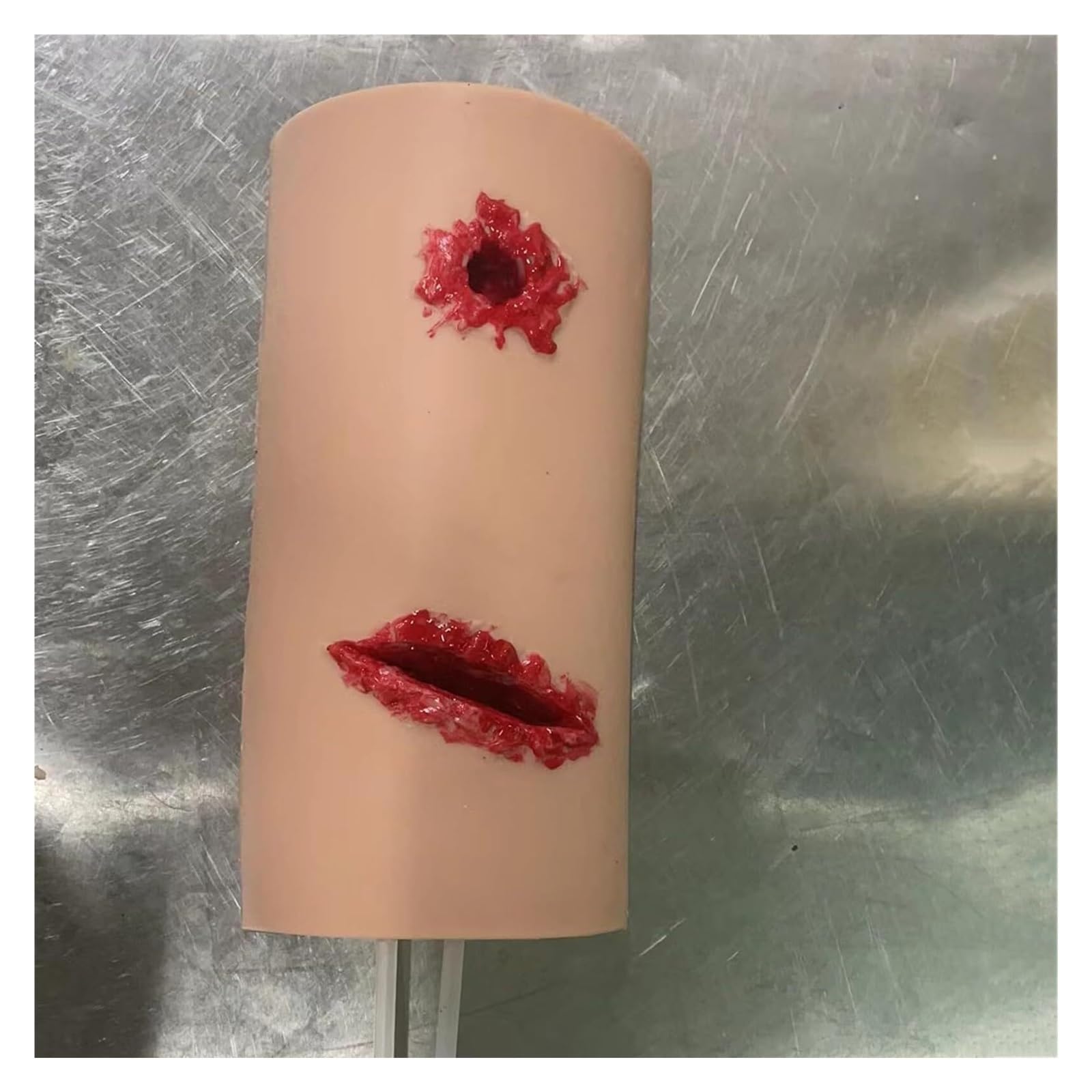 Entrenador de embalaje heridas y control hemorragias, modelo simulación laceración for detener el sangrado, botiquín primeros auxilios for vendaje hemostático entrenamiento práctica sutura