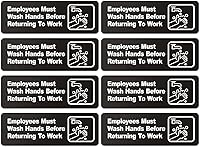 Vista 7 de Faittoo Letrero de plástico acrílico de 9 x 3 pulgadas con símbolos, autoadhesivo, para restaurante, hotel, motel, paradas de descanso, baños Blanco