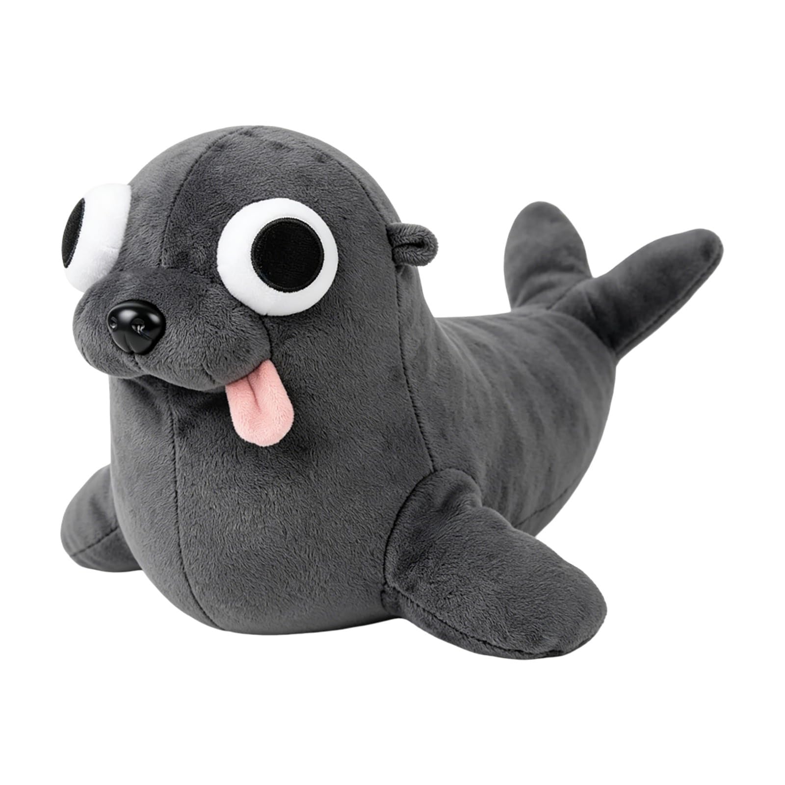 Seal Plush Toy Funny Gray Goofy Stuffed Animal Soft Cuddly Companion，1PC