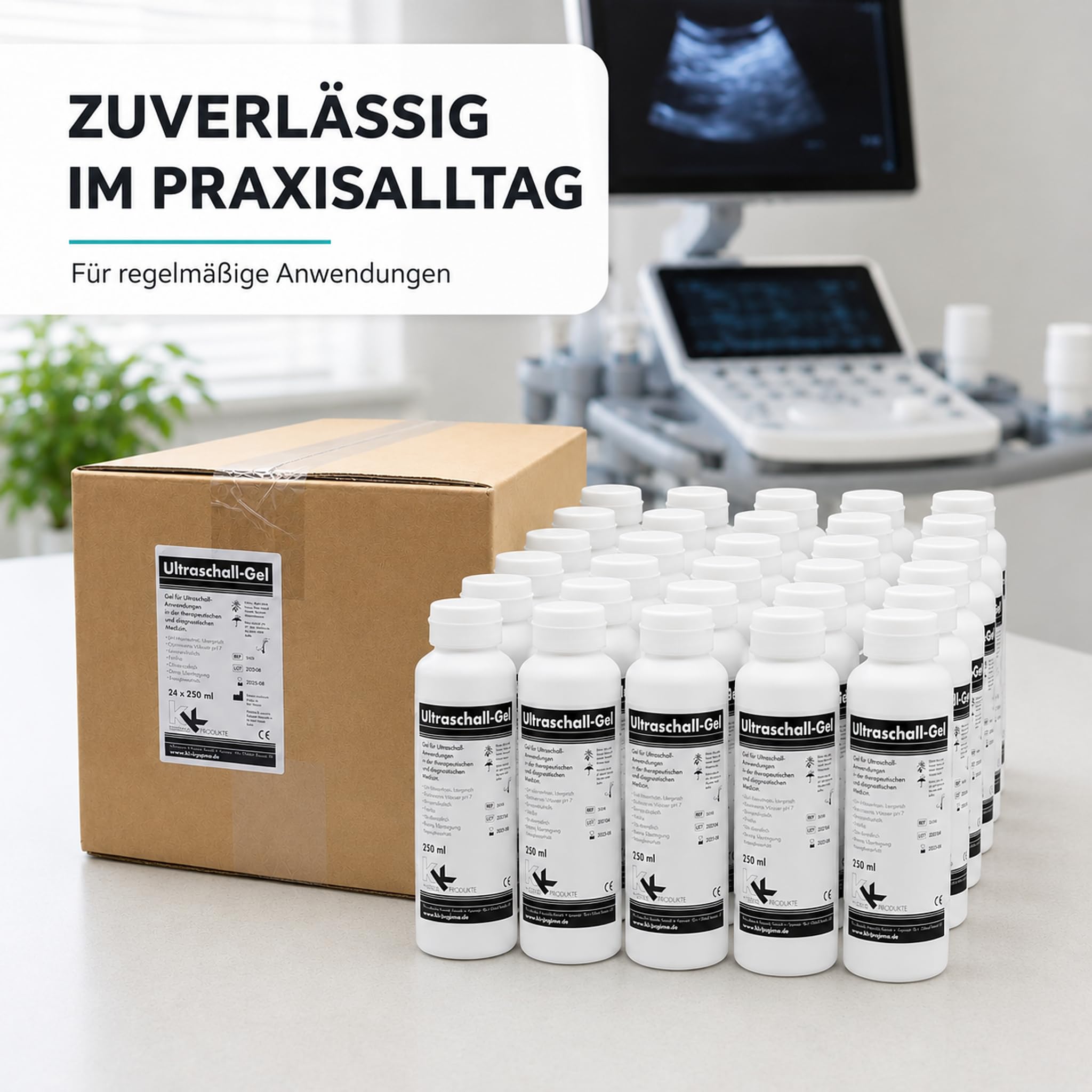 KK Ultraschallgel | Kontaktgel | Sonogel | 24 x 250 ml Flasche