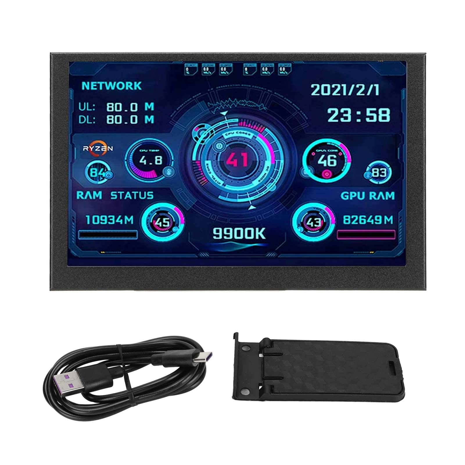 5-calowy Wyświetlacz Temperatury IPS USB C TYPE C PC CPU Monitor
