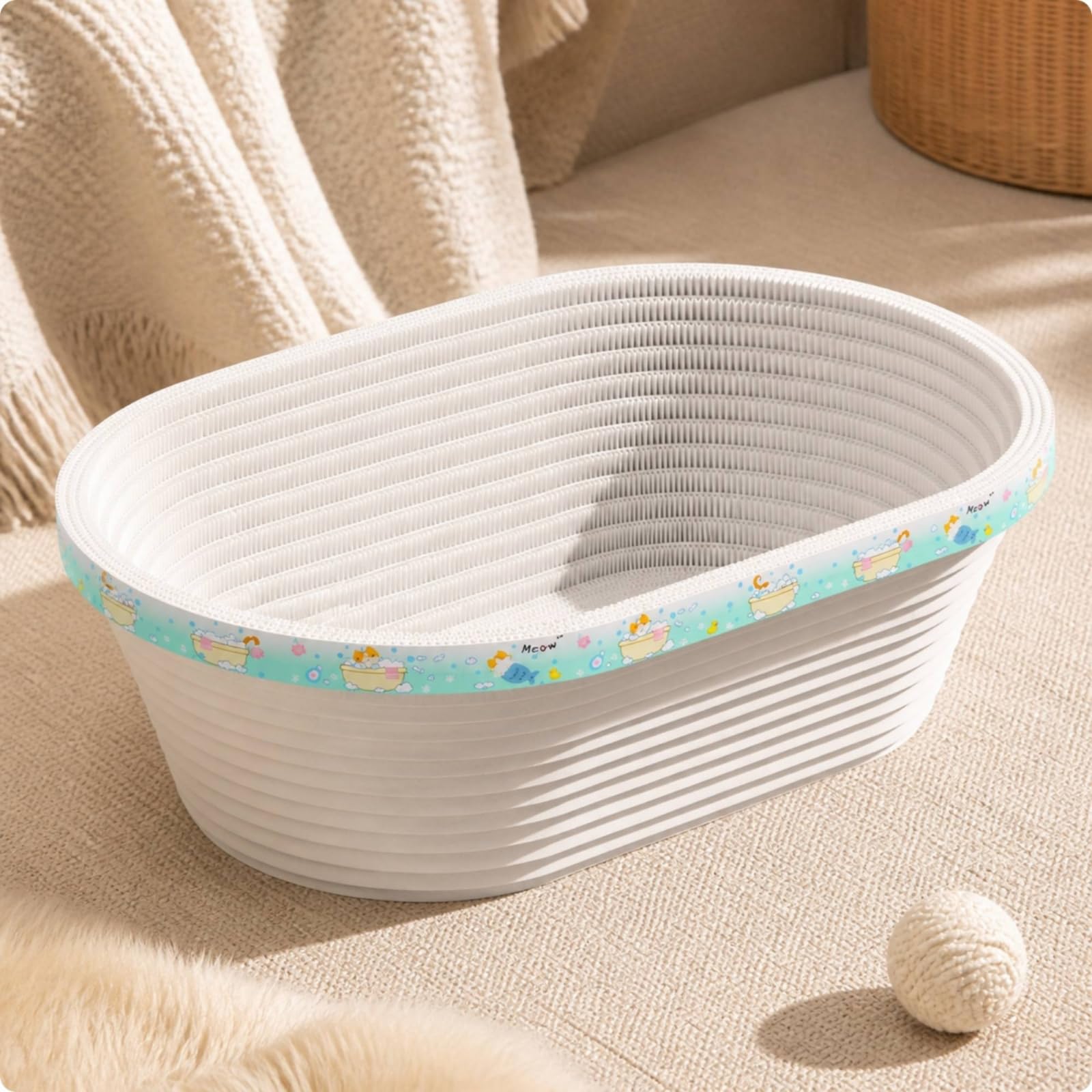 Cuccia a Ciotola per Gatti Accogliente, Grande 66 × 45 × 18 Cm