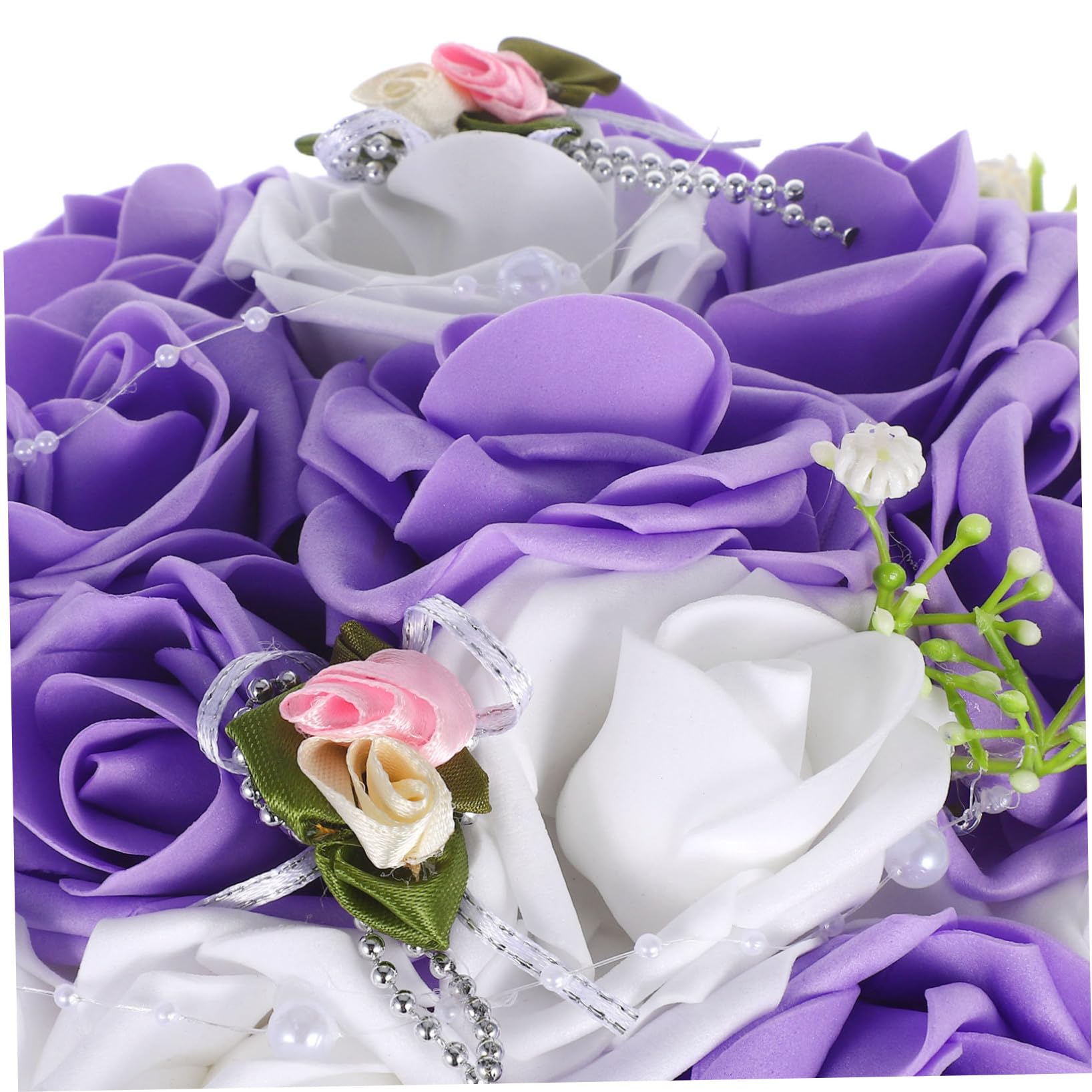 ifundom Brautstrauß Aus Kunstpflanzen Brautblumen Für Hochzeiten Blumenstrauß Für Braut Handblumen Aus Pe Violette Farbe Naturgetreue Dekoration Für Wohnzimmer Und Büro
