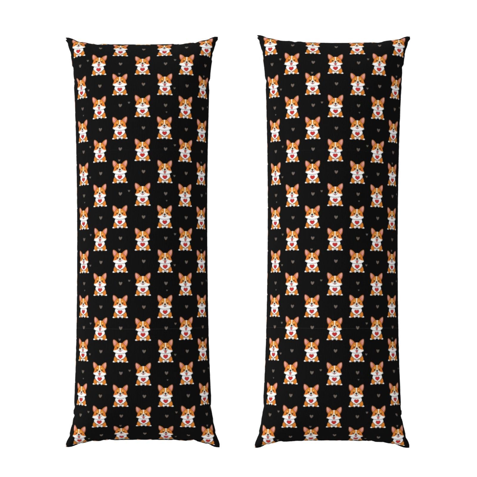 Body Pillow Cover 20x54 Inch, Cute Funny Dog Puppy Welsh Corgi, Luxury Cozy Long Pillowcase with Zipper, Softffy Rectangular Case for Couch Bed Home Hotel