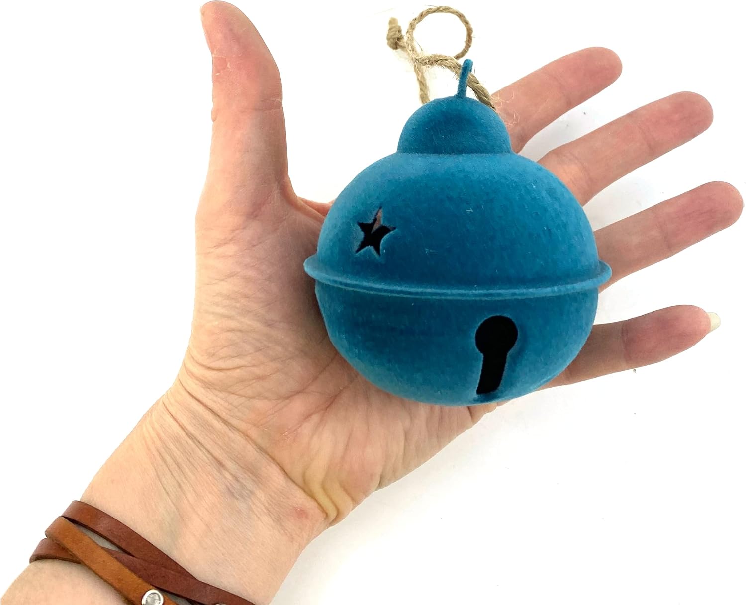 Velvet Bell Ornament for Christmas Tree, Large Christmas Decoration 3"
