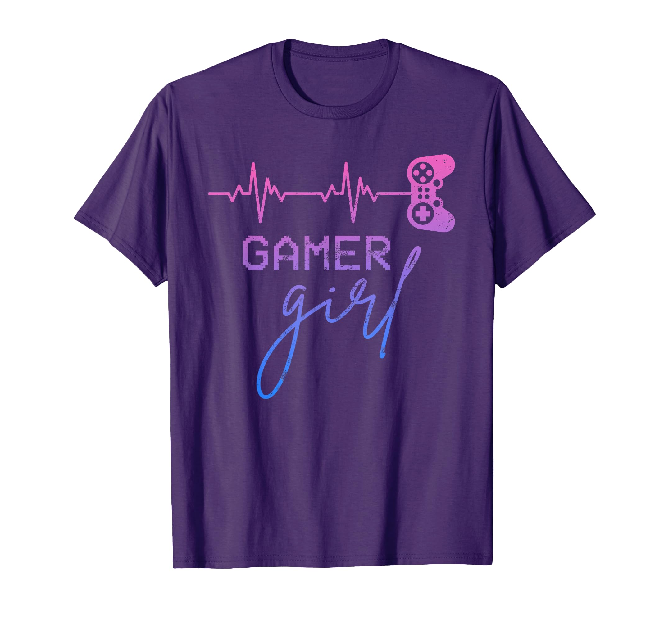 Gamer Girl Cute Heartbeat Gamer for Girl Video Game Lovers T-Shirt