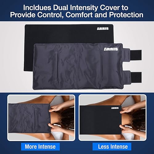 Miniatura 2 de ARRIS Bolsa de hielo grande para rodilla que envuelve toda la rodilla, envoltura de terapia fría y caliente para aliviar el dolor para lesiones