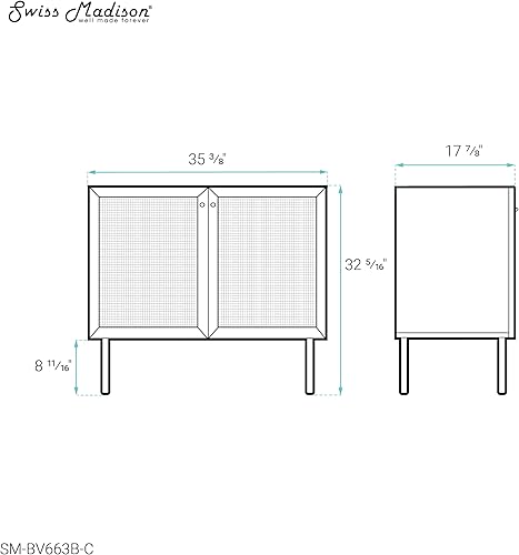 Vista 510 de Swiss Madison Classe - Lavabo de baño de roble de 24 pulgadas incluido