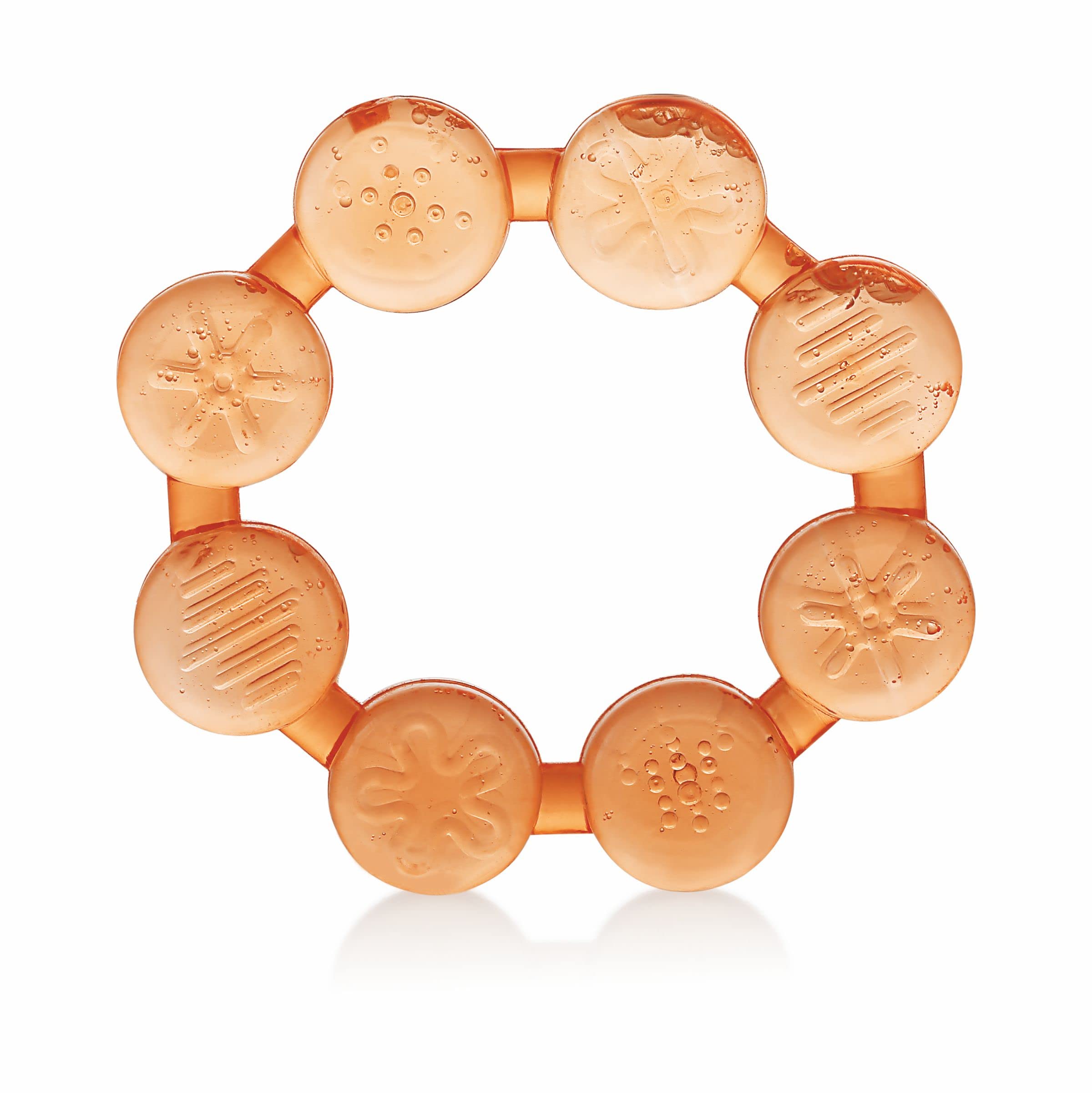 BeeBaby Teethers for 6 to 12 Months BPA Free. Cooling Water Filled Baby Teether, Soft Teething Toy for Babies with Carry Case, Soothes Gums and Easy to Grip. 100% BPA, PVC Free. (Ring - Orange, Pack of 1)-image-46