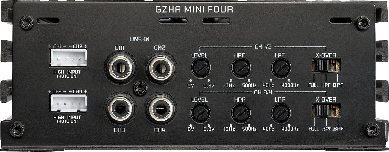 Ground Zero GZHA MINI FOUR | 4 x 80 Watt RMS an 4 Ohm | Super klein