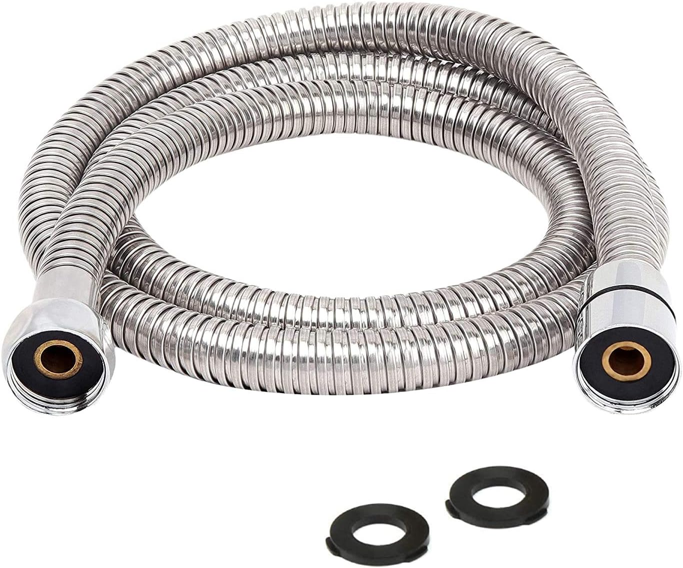 SAAVI (Quality First) 1.2 mtr, SS-304 High Density Flexible Shower Hose Pipe (Chrome)