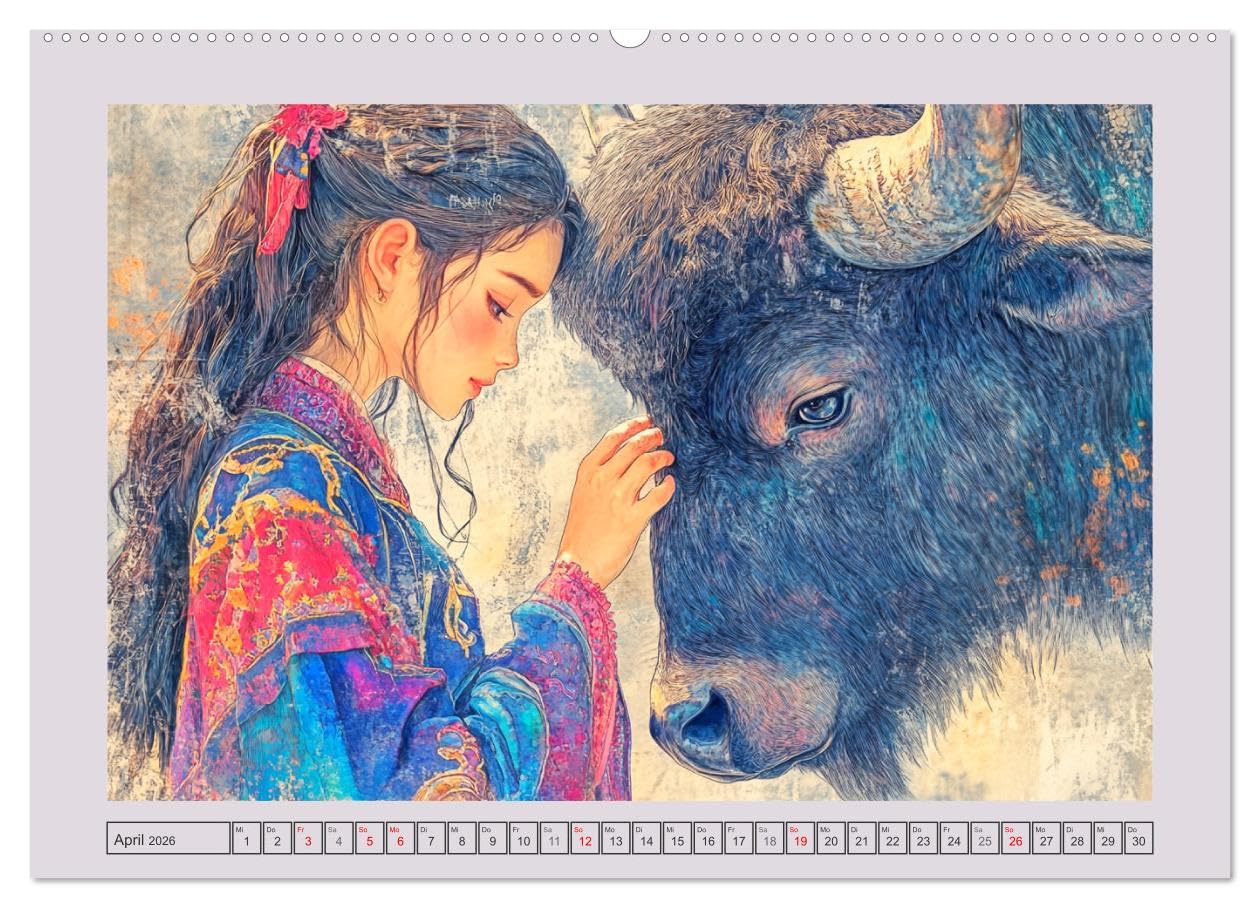 Traumwelten. Mangas mit magischen Begegnungen (Wandkalender 2026 DIN A2 quer), CALVENDO Monatskalender: Lass dich von lieblichen Mädchen in Träume entführen (CALVENDO Tiere)