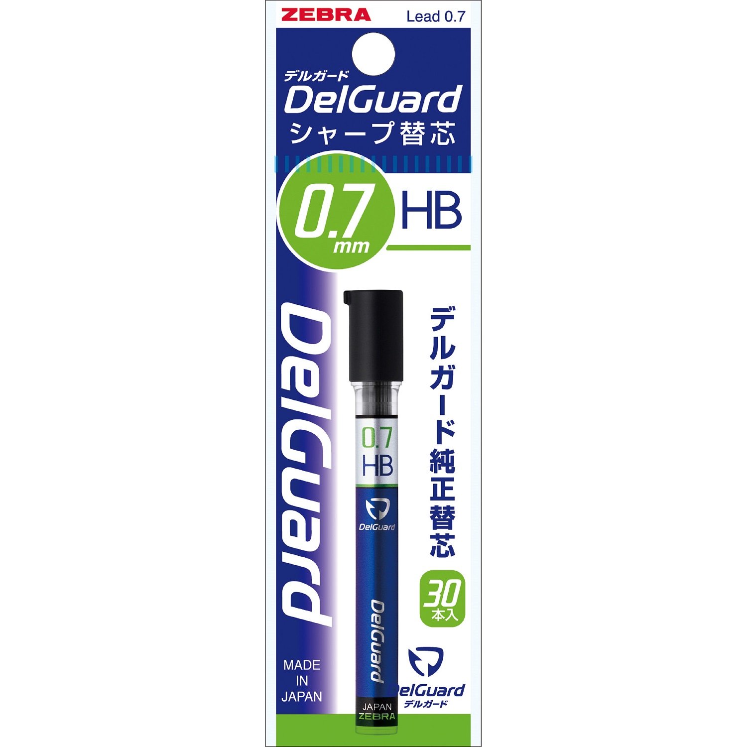 Zebra B-P-LDB10-HB Delguard Mine per portamine 0,7 HB, 10 pezzi