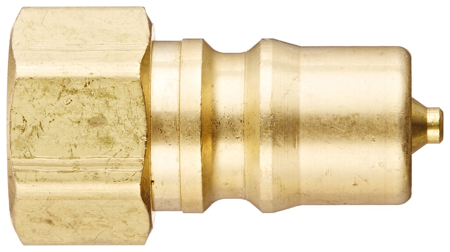 Eaton Hansen B2K16 Brass ISO-B Interchange Hydraulic Fitting, Plug with Valve, 1/4