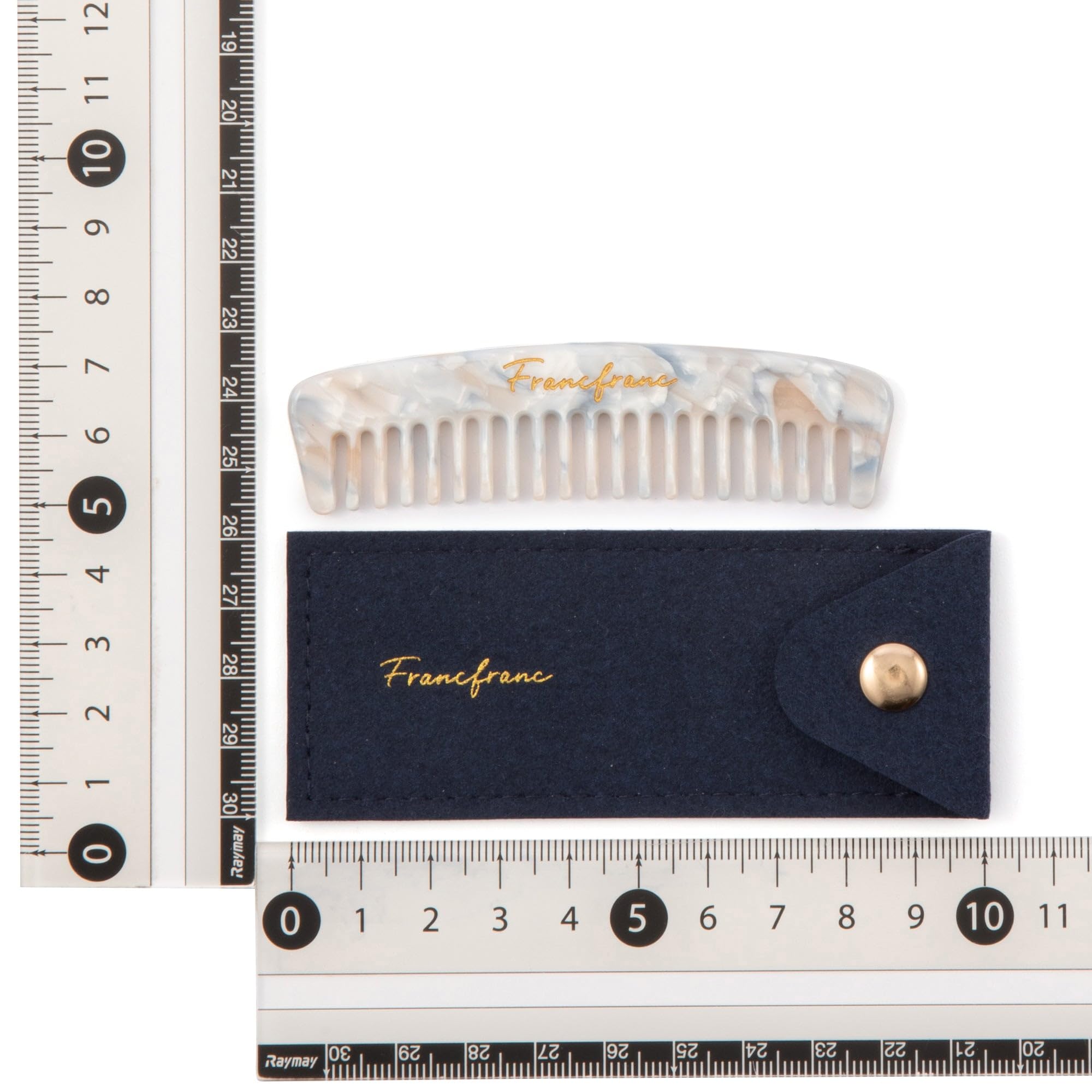 Amazon | Francfranc フランフラン ポーチ付き コーム S マルチ