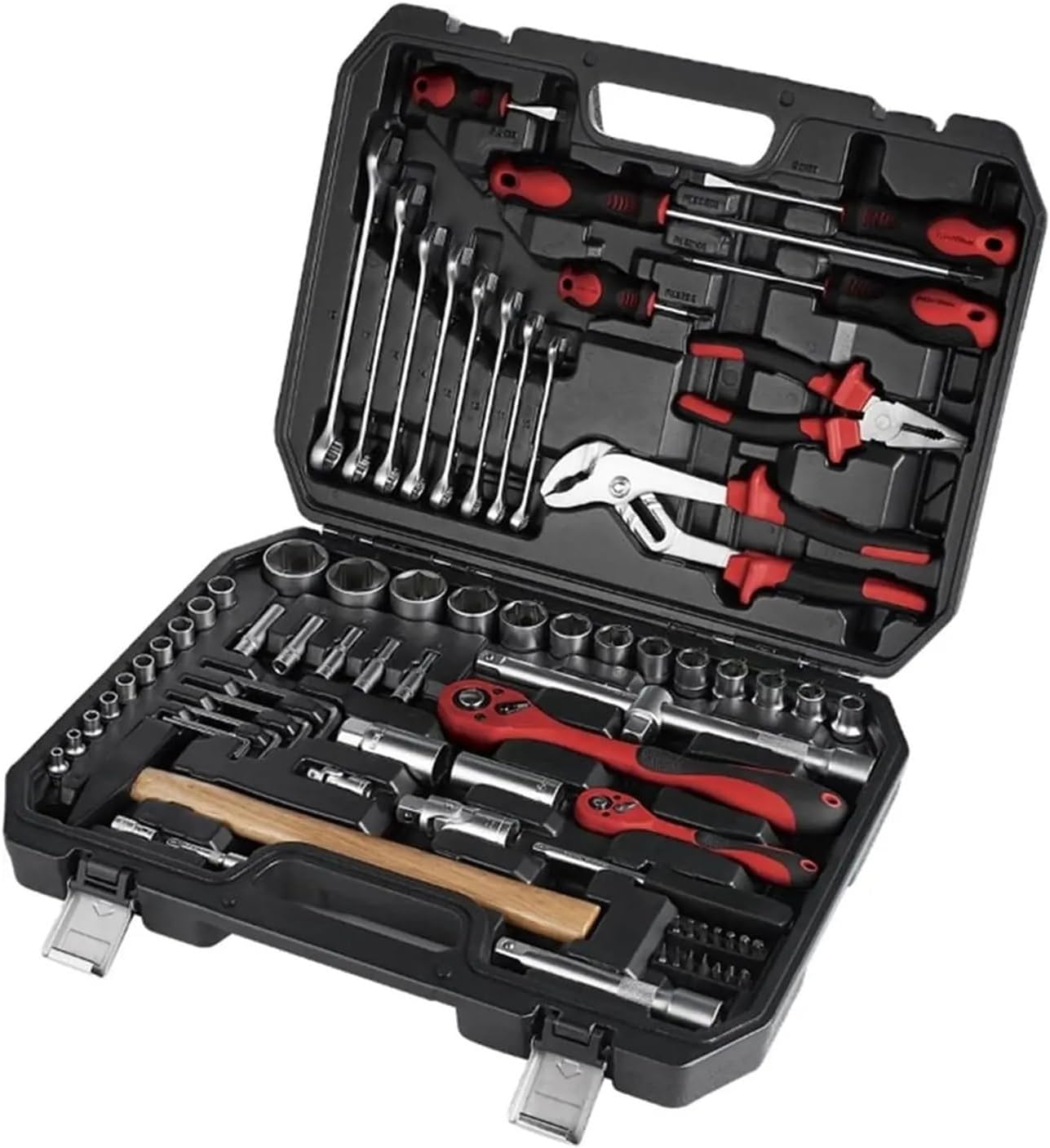 Multi-Function 215 Pcs Socket Ratchet Wrench Household Auto Repair Toolbox Hardware Set Compatible With Workshop Use