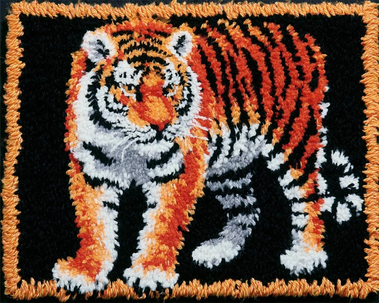 FWRTYCB Latch Hook Rug Kits,Tiger