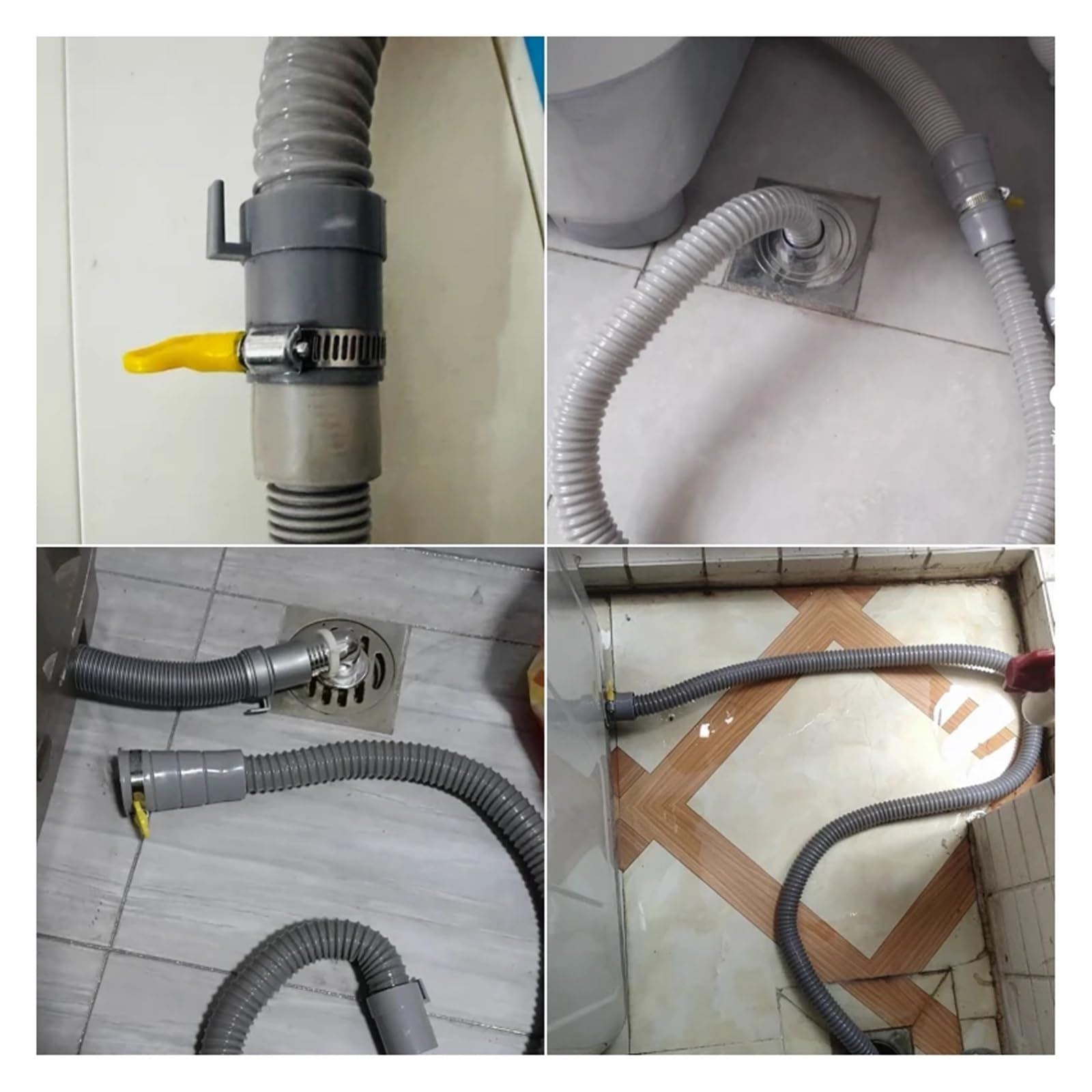 Tubo da giardino, tubo estensibile retrattile Tubo flessibile di scarico for lavatrice e lavastoviglie, tubo flessibile di scarico universale for uso domestico, tubo flessibile estensibile in plastica