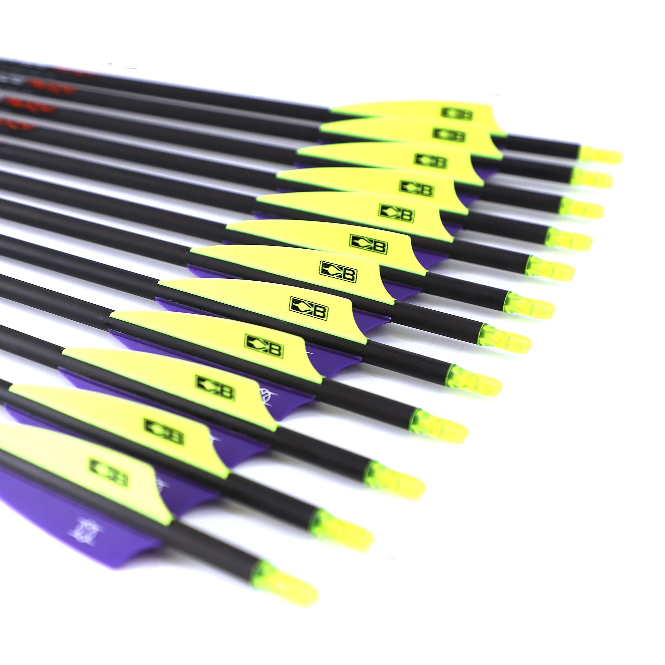 Flèches Carbone ID4,2 Mm - Spine 250 à 1500 - Pour Arc Recourbé Ou Chasse - Lot De 12/24