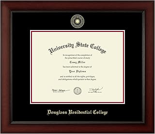 Rutgers University Douglass Residential College 11" w x 8.5" h Diploma Frame - Fits bachelor's (Earned Any Year) and master's/phd (Awarded Spring 2013 Or Prior)