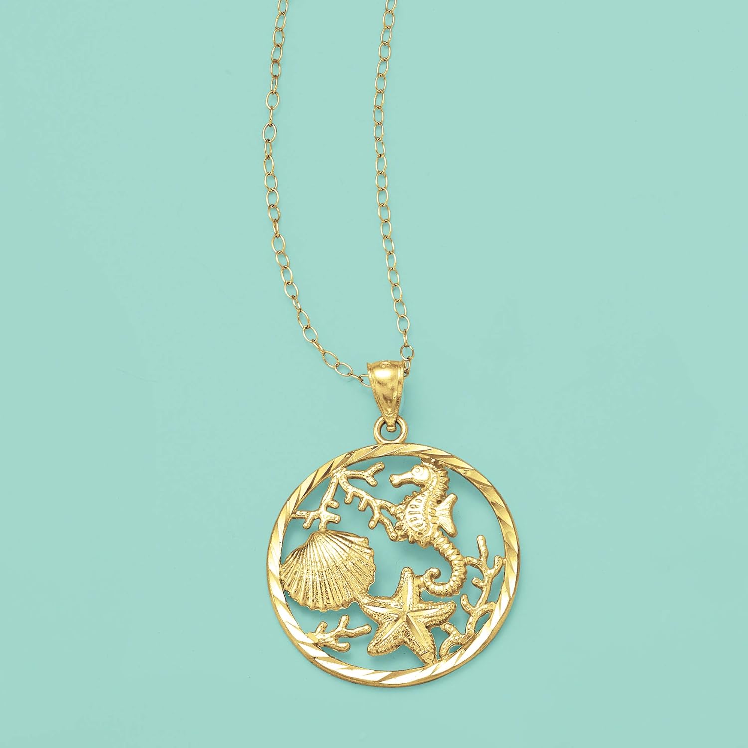 Ross-Simons Sterling Sea Life Pendant Necklace