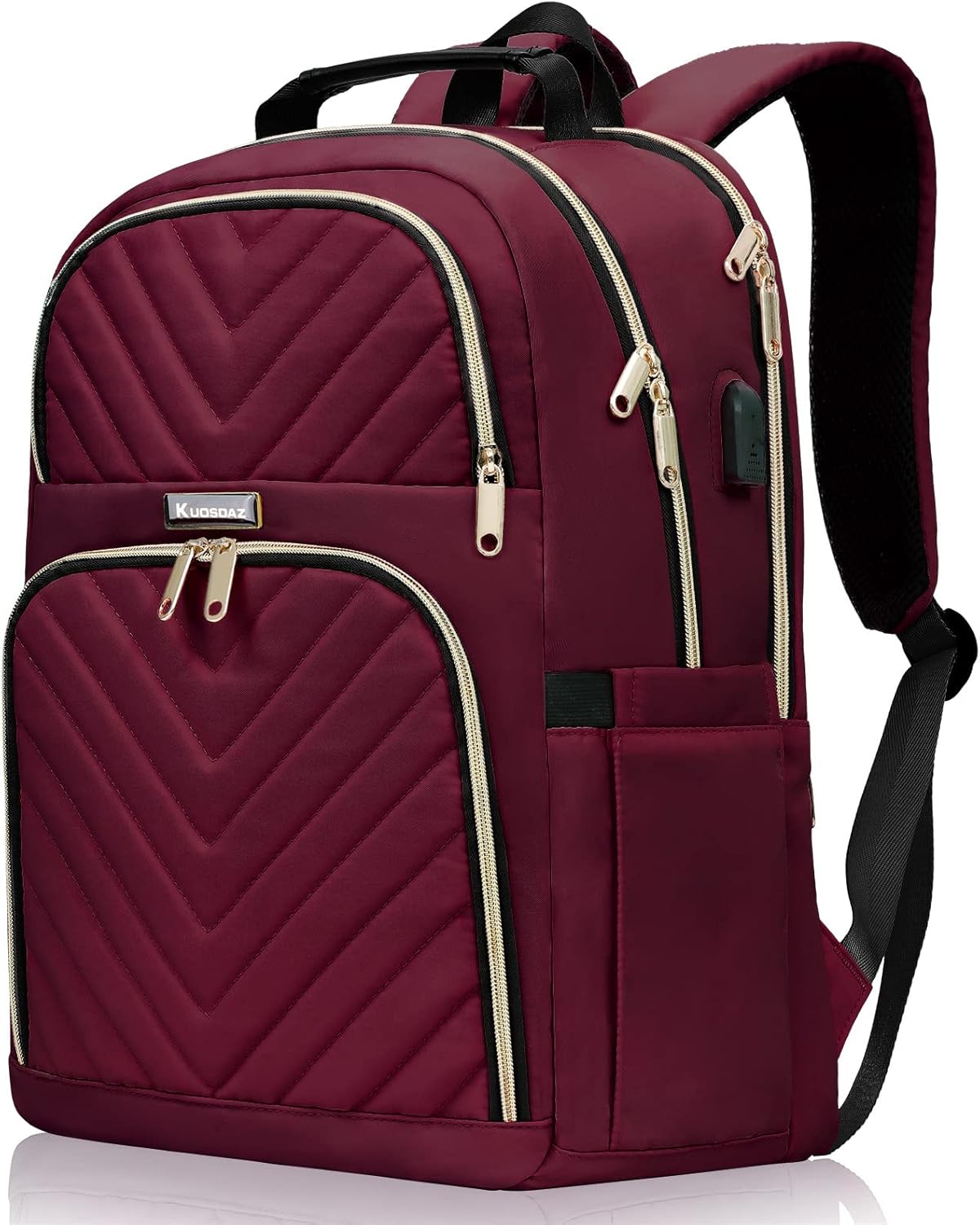 Backpack for Women Men, School Backpacks for Girls Boys, Fashion College Bookbag with USB Charger, Large Travel Backpack Casual Daypacks, Wine Red Backpack for Women Men, School Backpacks for Girls Boys, Fashion College Bookbag with USB Charger, Large Travel Backpack Casual Daypacks, Wine Red
