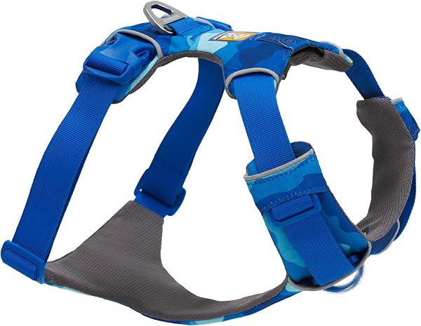 Ruffwear, Front Range Dog Harness, Reflective Soft Padded Everyday Harness with Dual Leash Clips, Adjustable and Lightweight Fit for Training or Walking for All Dogs, Coastal Mountains, Medium - 1