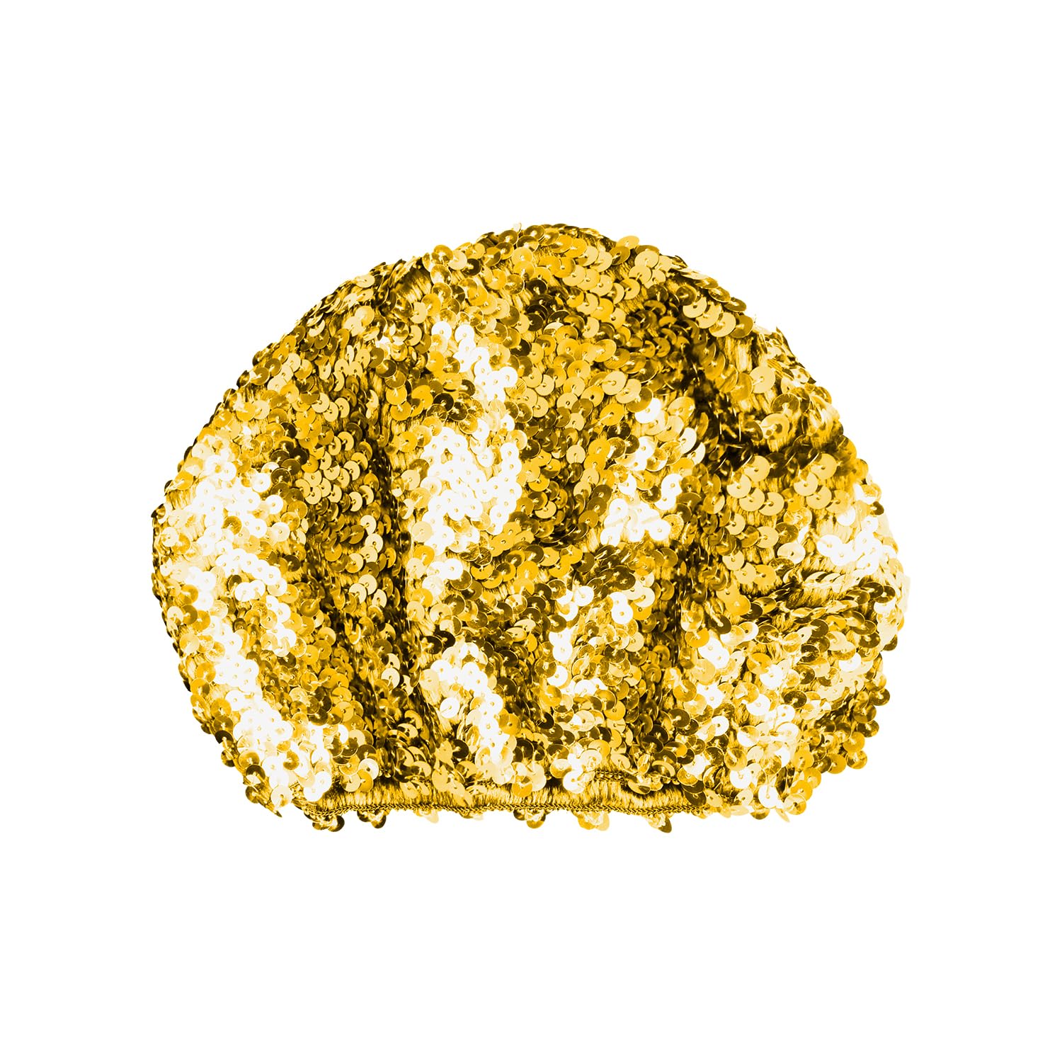 Hopzab Sparkly Sequins Beret Hat, Dazzling Fashionable Beanie Cap for Dancing Party, Nightclub, Disco, School Stage Performance, Cosplay, Mardi Gras Gold