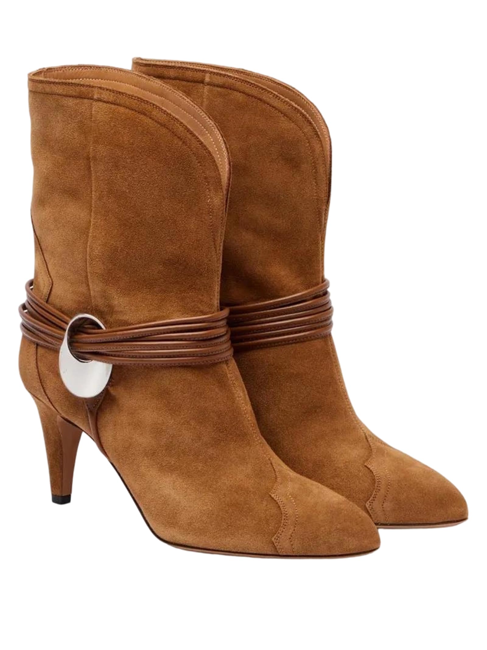 Alloaone Womens Knee High Modern Boots Pointed Toe Low Thin Heels Cow Suede Pull On Design For Casual